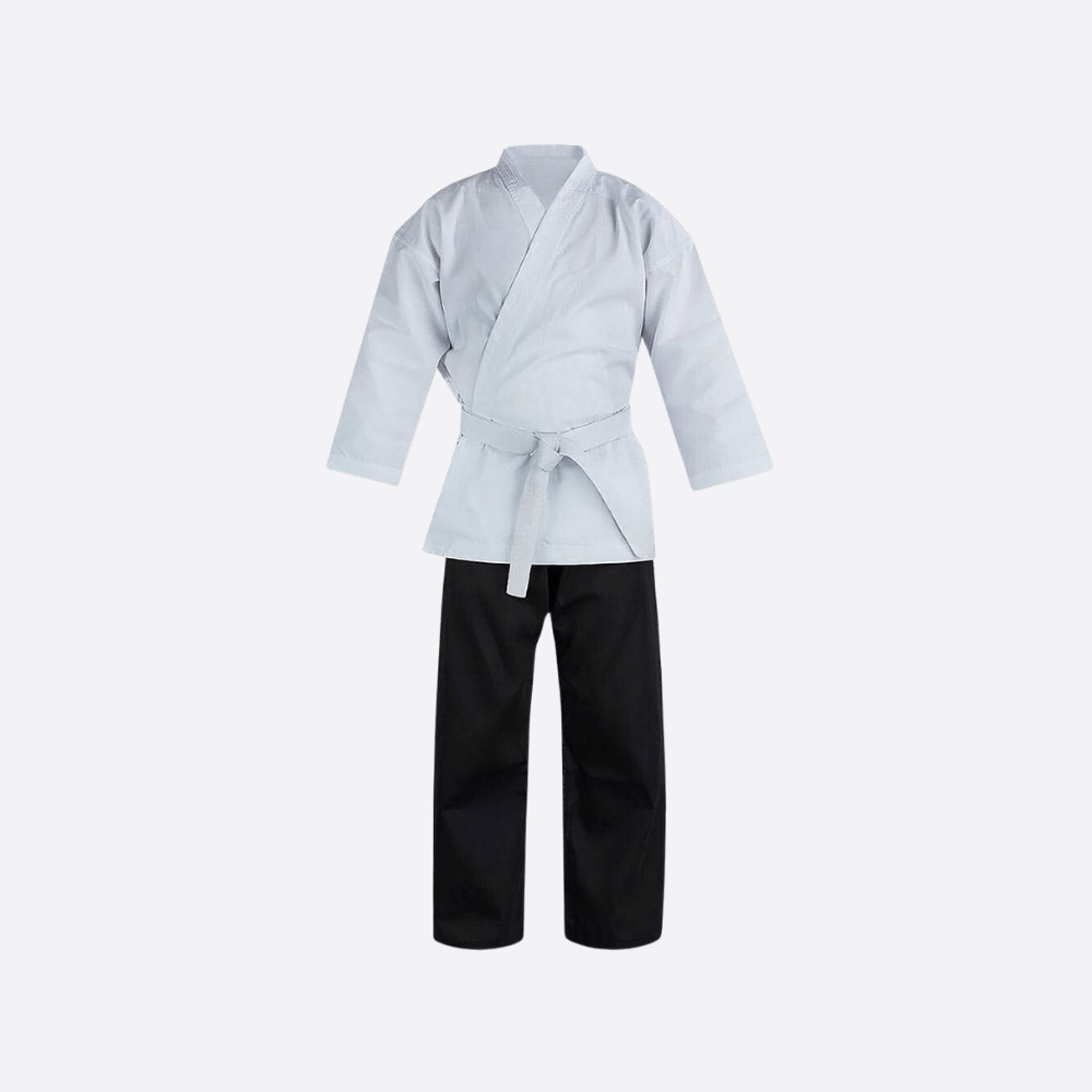 White Black Karate Uniform